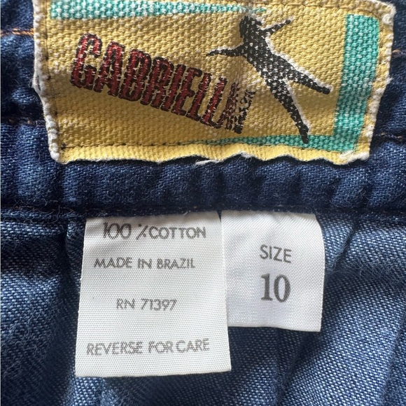 Vintage GABRIELLA Blue Denim Skirt Pleated Button-Front Women’s Size 10 - Picture 8 of 9